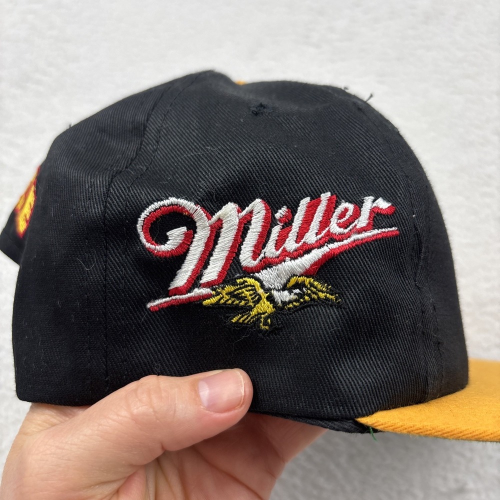 VINTAGE NASCAR Rusty Wallace #2 Miller Racing Snapback Hat NWT Made in USA 90s - Picture 4 of 12